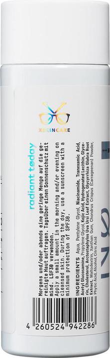 Nutritional values and ingredients Nø Cosmetics Radiant Today (Tonic water, 100 ml)