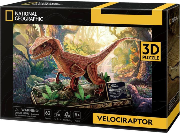 Actual product image NoName 3d Puzzle Velociraptor (63 pieces)