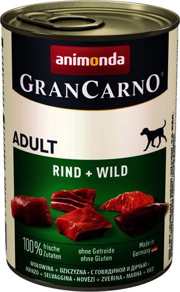 Produktbild animonda Hundefutter nass Gran Carno Rind & Wild 1 Pack 6x400 g (Adult, 1 Stk., 400 g)