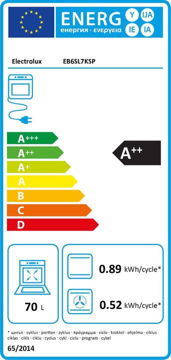 Energie-Label Electrolux Eb6sl7ksp