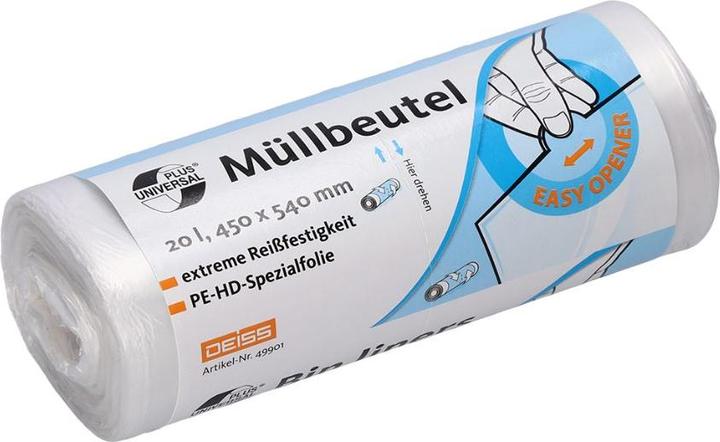Produktbild Deiss Universal Plus® Müllbeutel 20 Liter, 49901 - Rolle / 20 Liter (1 x, 20 l)