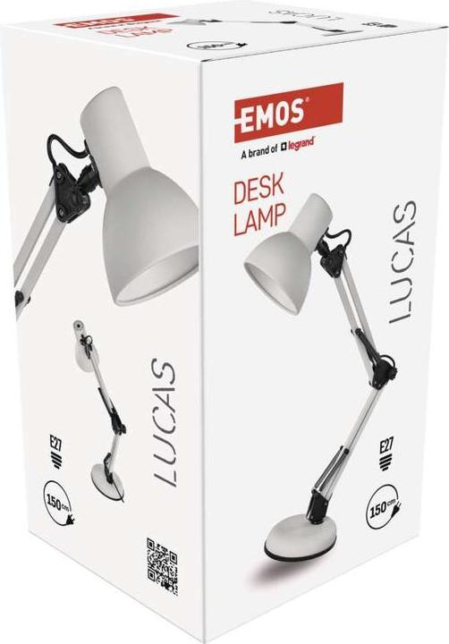Produktbild Emos Schreibtischlampe LUCAS, Weiss (E27)