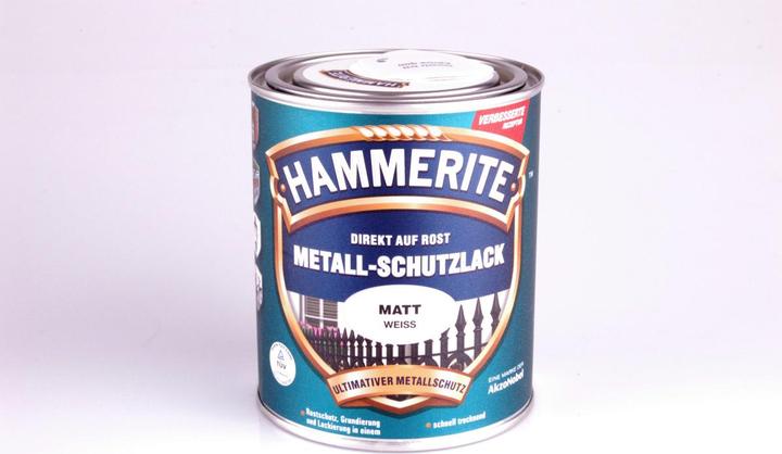 Actual product image Hammerite Metal Protective Lacquer White Matt (750 ml, White)
