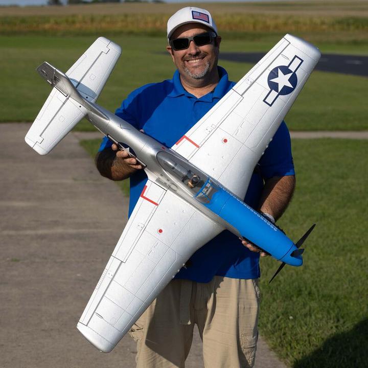 Actual product image E-Flite P-51D Mustang 1200mm Electric Motor Warbird PNP (Warbird)