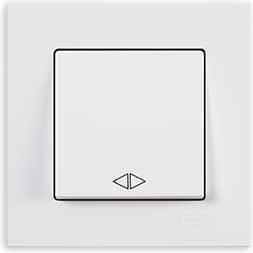 Actual product image Gunsan Eqona cross switch Switch white, quick cable plug-in connection