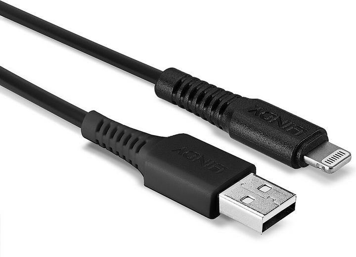Actual product image Lindy Charge and Sync Cable Apple MFi (3 m, USB 2.0)