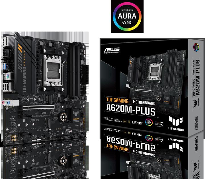 Actual product image ASUS TUF GAMING A620M-PLUS (AM5, AMD A620, mATX)