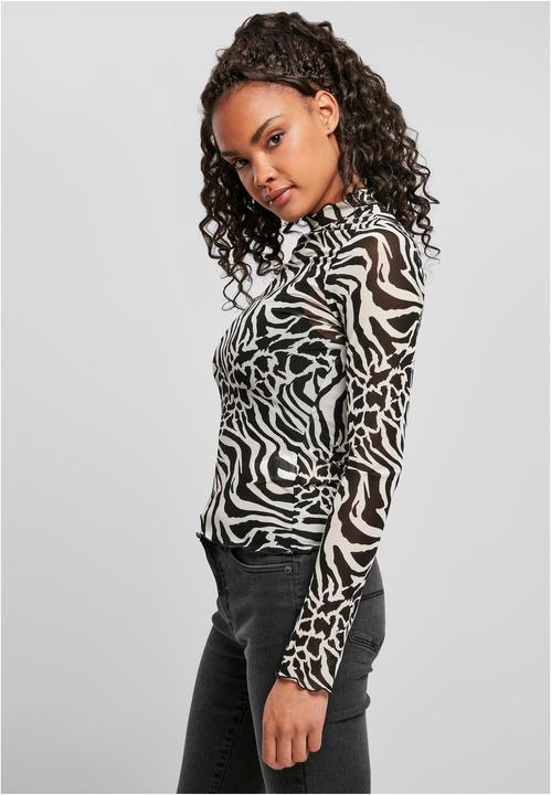 Immagine prodotto Urban Classics Donna AOP Mesh Turtleneck Longsleeve (4XL)