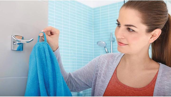 Actual product image tesa KLAAM bathrobe hook incl. adhesive solution without drilling