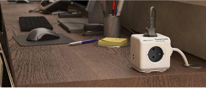 Actual product image Allocacoc PowerCube S+ (6 x, USB-A, Type 13, 3 m)