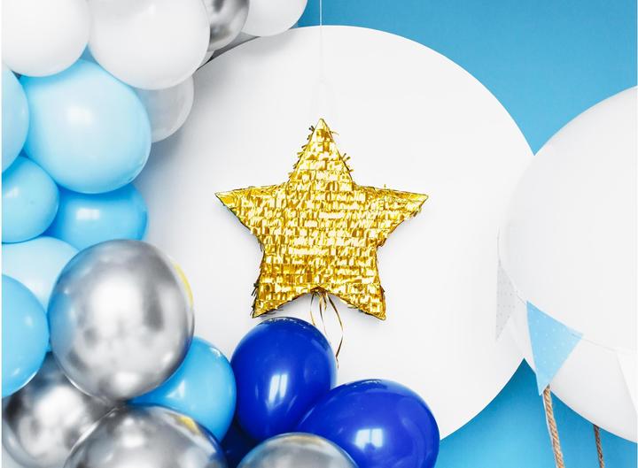 Actual product image Partydeco Arch of Balloons Blue and Silver (60 x)