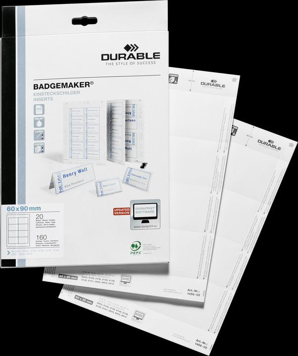 Produktbild Durable Einstecketiketten Badgemaker für Namensschilder