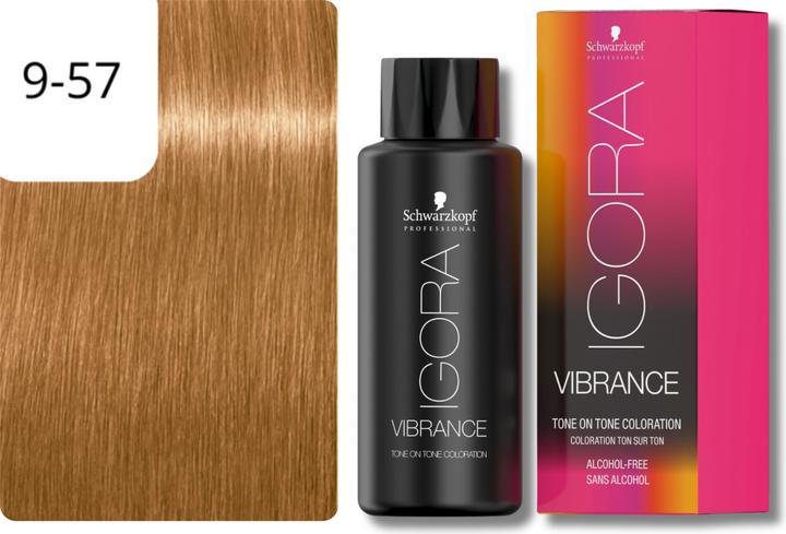Actual product image Schwarzkopf Professional IGORA VIBRANCE Tone On Tone Colouration (9-57 Extra Light Blonde Gold Copper)