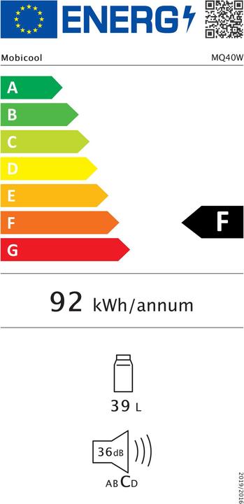 Energie-Label Mobicool MQ40W (39 l)