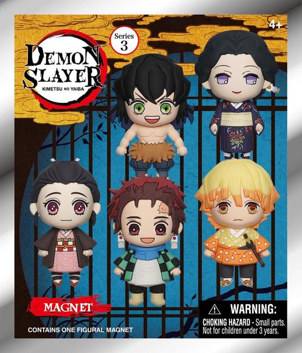 Actual product image Monogram Int. Demon Slayer: Kimetsu no Yaiba 3D Magnets Series 3 Display (12) (12 x)