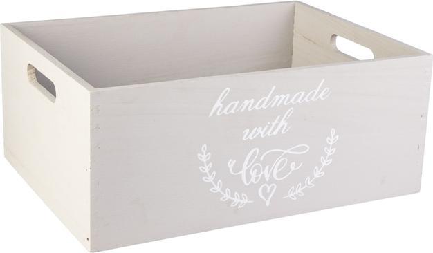 MICA Living Kiste - handmade with love - sandbeige - offen - Grösse L - ca. 36 x 26 x 15 cm