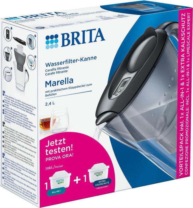 Produktbild Brita Marella graphit inkl. inkl. 1x ALL-in-1, 1x Extra Kalk (2.40 l)
