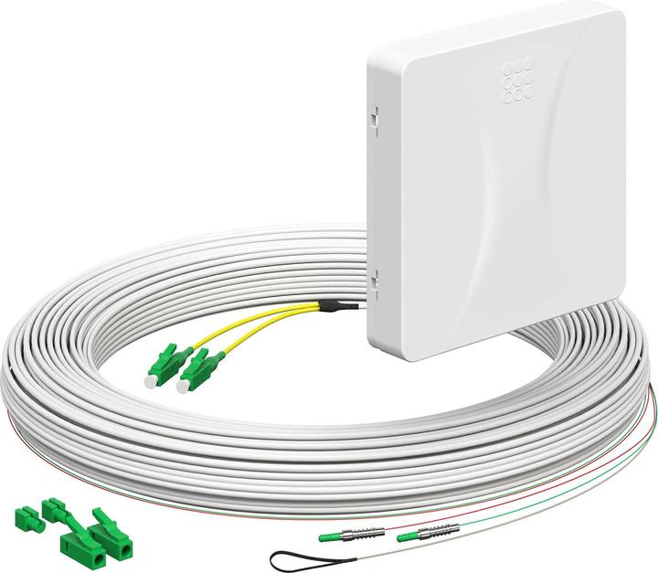 Produktbild Kaiser Teilnehmeransl.Gf-TA E3S4252056Conn AP 2xF LC/APC DX L 45m HÜP (Spleissbox)