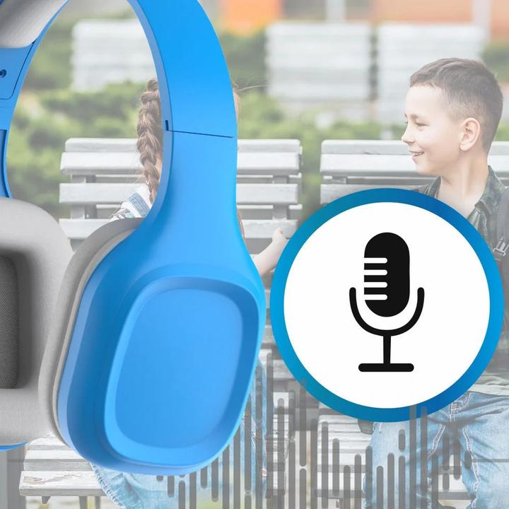 Produktbild Manta Kabelloses Stirnband für Kinder HDP802BL blau (keine Geräuschunterdrückung, 8 h, Kabelgebunden)