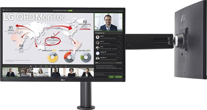 Actual product image LG 27QP88D-B Ergo Monitor USB-C HDMI DP IPS (2560 x 1440 pixels, 27")