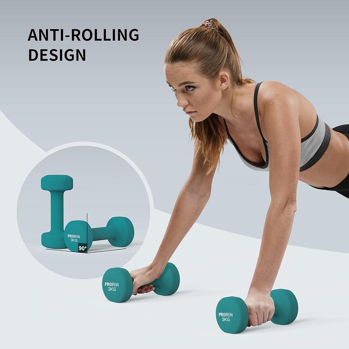 Produktbild Proiron Neopren Kurzhanteln-Set (2 x 1 kg, 2 x 2 kg, 2 x 3 kg)