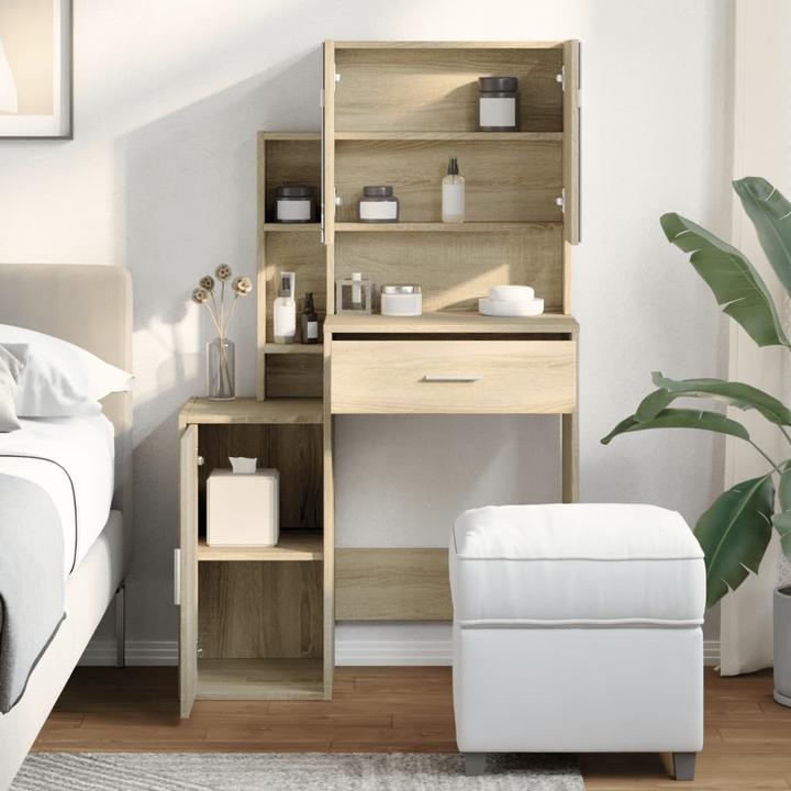 Image du produit VidaXL Coiffeuse avec armoire (80 x 35 x 132 cm)