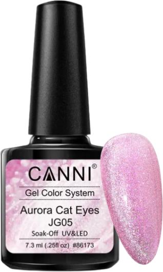Produktbild Canni Gellack Cat Eyes Aurora Rosa Glitzer / JG05 UV/LED (Rosa, Gel-Effekt Nagellack)
