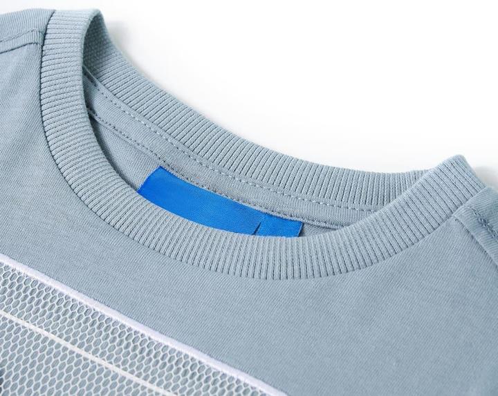 Immagine prodotto VidaXL Camicia da bambino a maniche lunghe blu chiaro 128,Materiale: 100 (128)