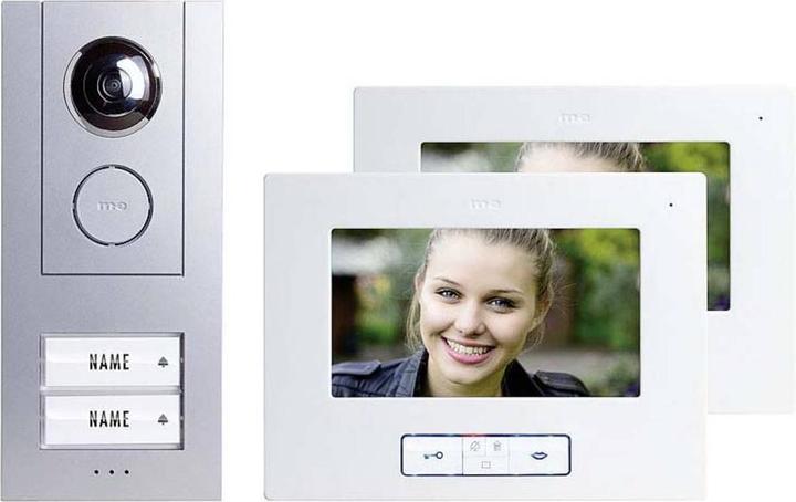 Actual product image M-E GMBH modern-electronics 41176 Video door intercom system wired complete set 2 family houses (Cable)