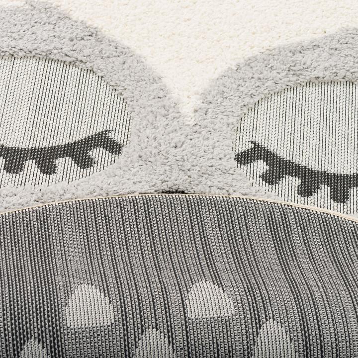 Immagine prodotto Pergamon Tappeto lungo Shaggy per bambini Richie Owl Round (120 x 120 cm)