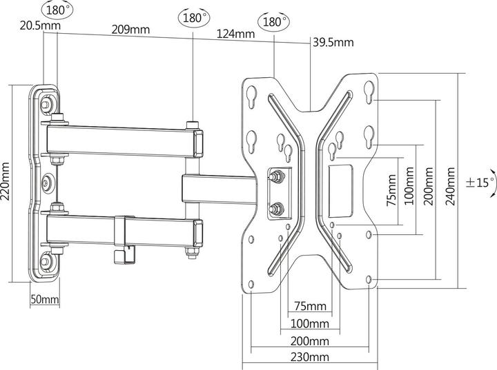 Produktbild Digitus DA-90357 (Wand, 42.01", 30 kg)