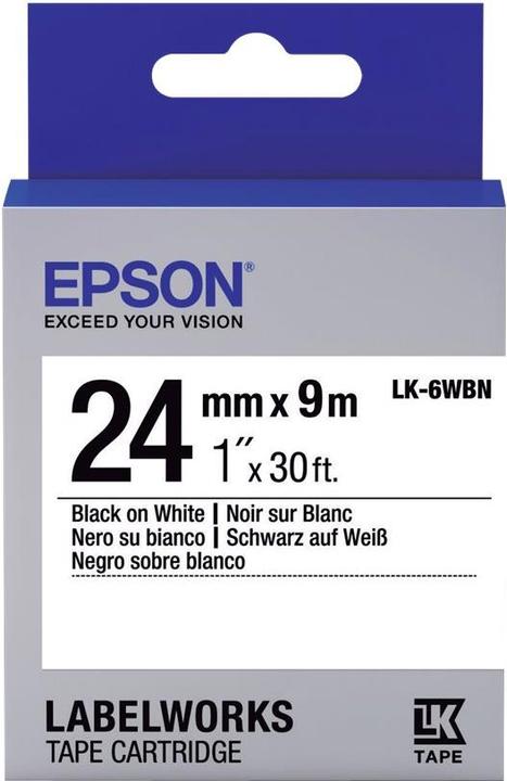 Actual product image Epson Label Cassette Lk-6wbn (2.40 cm, White)