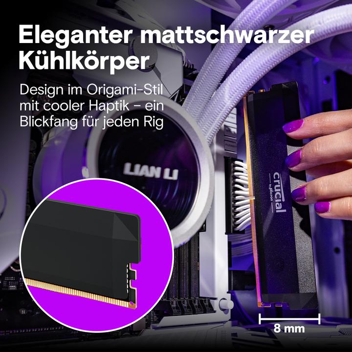 Actual product image Crucial Pro Overclocking (2 x 16GB, 6000 MHz, DDR5 RAM, U-DIMM)