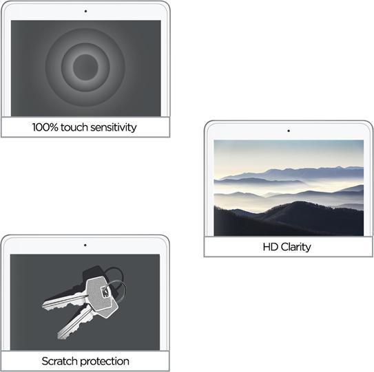 Immagine prodotto Eiger Mountain Glass Clear Tablet (1 Pezzo/i, IPad 9.7 (2018), IPad 9.7 (2017), iPad Air 2, iPad Air)
