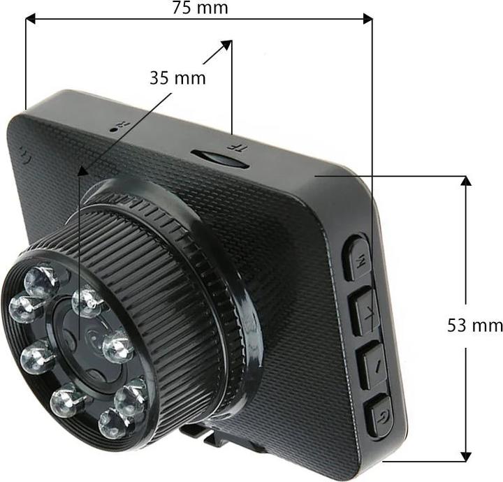 Immagine prodotto Manta Videoregistratore DVR302H HD (Display integrato, WiFi, Ricevitore GPS, Microfono incorporato, HD)