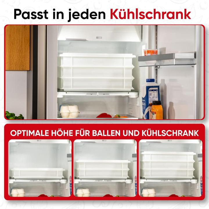 Image du produit Die Boxfabrik Pizzaballenbox für Pizzateig (2 Boxen + 1 Deckel)