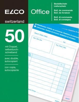Produktbild Elco Durchschreibeblock Lieferschein/Bestellellung A6 4-sprachig 50Blatt (50 x)