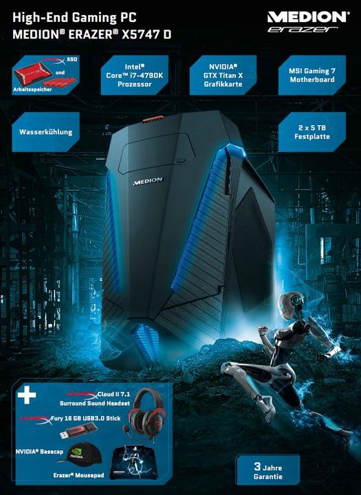 Actual product image Medion Erazer Limited Edition (Intel Core i7-4790K, 32 GB, 960 GB)