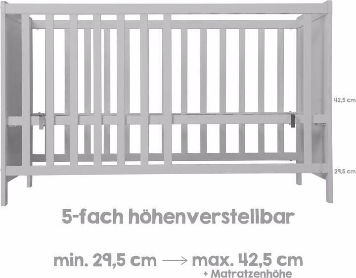 Produktbild Roba Beistellbett, 60 x 120 cm mit Matratze