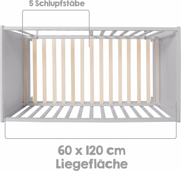 Produktbild Roba Beistellbett, 60 x 120 cm mit Matratze