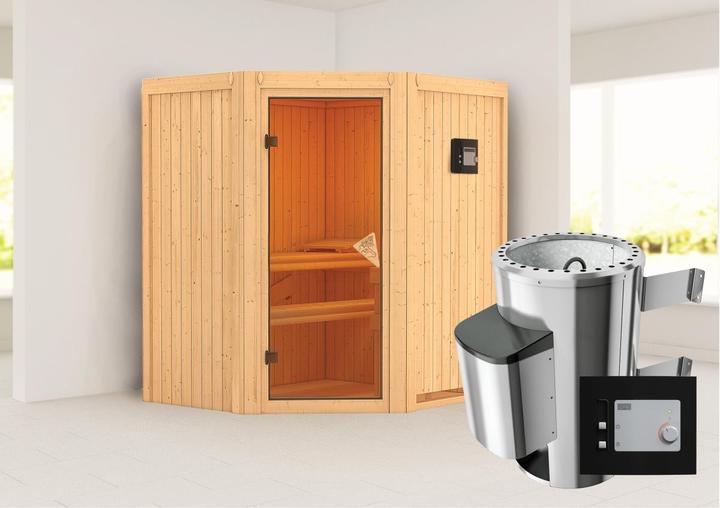 Actual product image Karibu Tonja without roof rim (Plug & Play 3.6 KW external control)