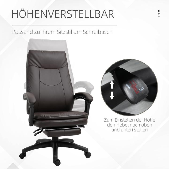 Produktbild Vinsetto Bürostuhl mit Fussstütze