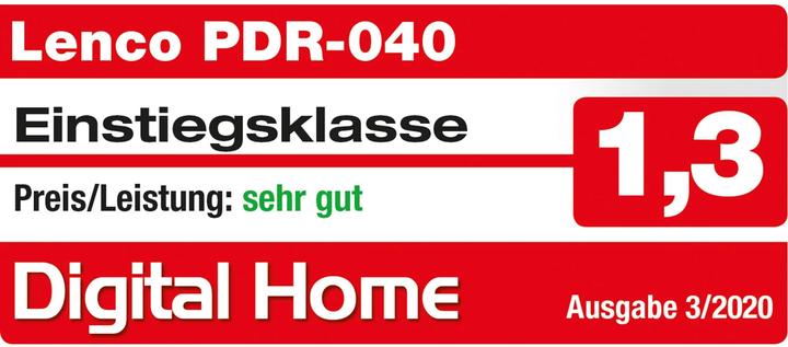 Image du produit Lenco PDR-040 (FM, DAB+ DAB, Bluetooth)