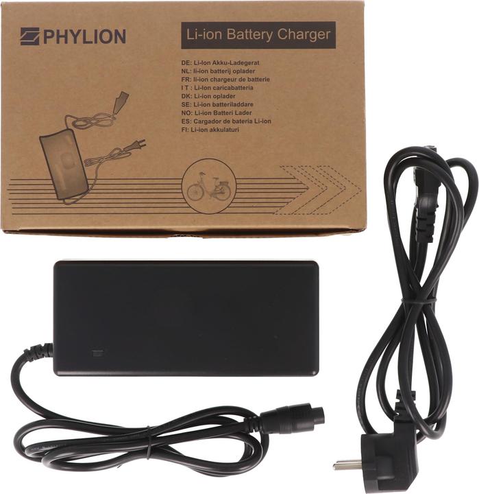 Actual product image Phylion Charger for E-bike 42V Plug 5 Pin Round SSLC084V42XH (E-bike charger)