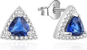 Produktbild Beneto Silver triangular earrings with zircons AGUP930L (L)