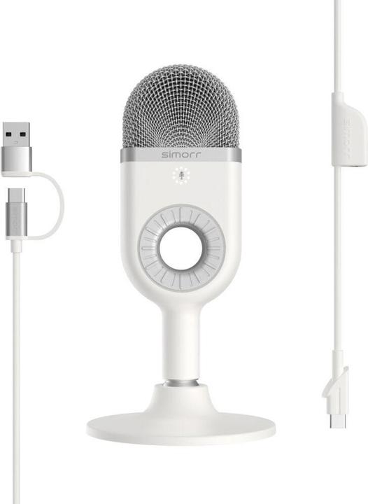 Actual product image SmallRig 3492 Simorr Wave U1 USB Condenser Microphone (White)