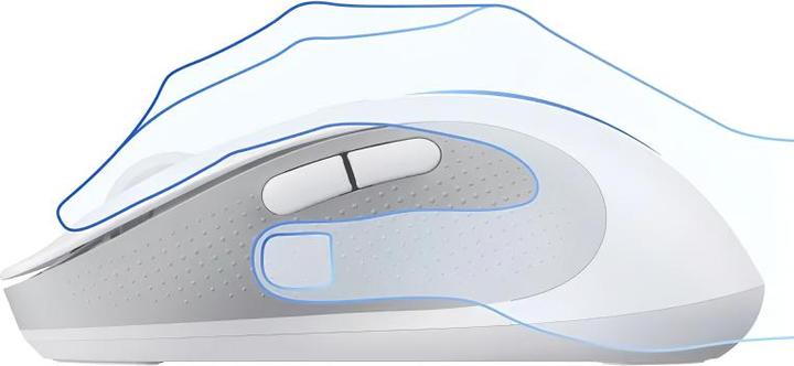 Actual product image Baseus F02, 4000DPI, BT / Wi-Fi, white