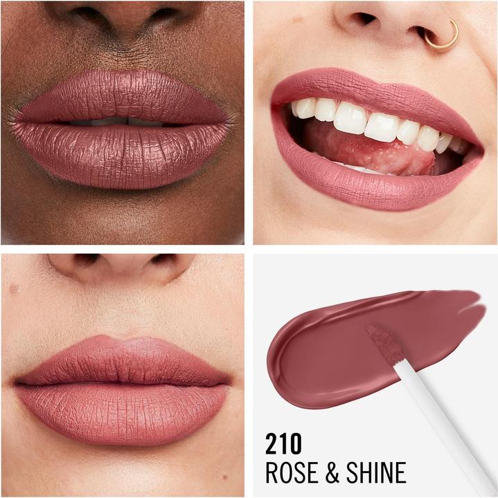 Actual product image Rimmel London Lasting Mega Matte Liquid Lip Colour (210 - Rose & Shine)