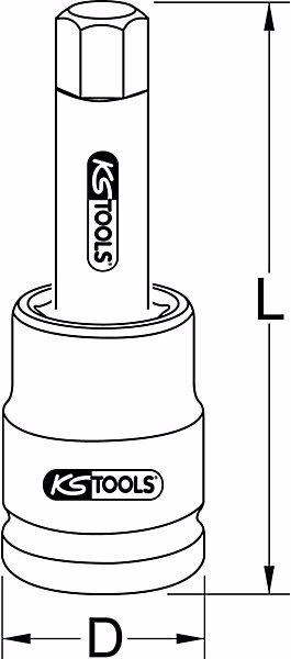 Produktbild KS Tools 1" Kraft-Bit-Stecknuss Innensechskant