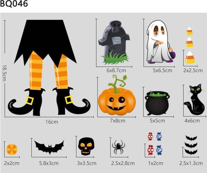 Actual product image Cover-Discount Halloween window sticker tattoo